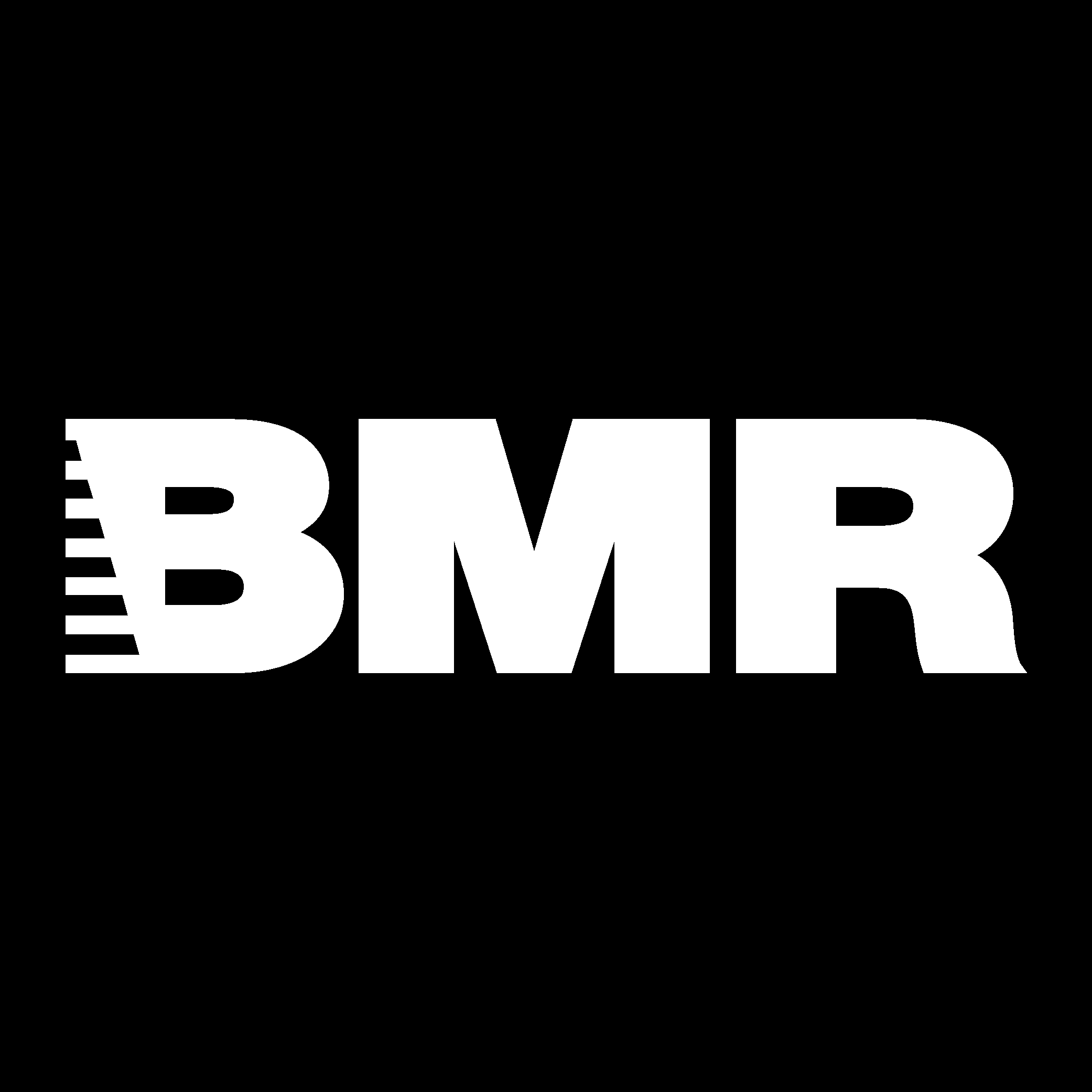 BMR White Logo Vector Logo